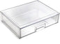 BINO | Stackable Storage Drawers, Shallow X-Large - Clear | THE CRATE COLLECTION | Storage Bins With Drawers Bathroom Organizers and Storage Organization and Storage Under Sink Organizer Vanity Home