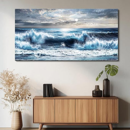 ERQINHUA Large Canvas Wall Art For Living Room Wall Decor For Office Bedroom Mural Wall Pictures Artwork Marine Landscape Painting Hotel Room Aesthetic Printed picture artworks Home Decor 30"x60"