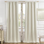 Joydeco White Velvet Curtains 108 Inches 2 Panels,Luxury Thermal Insulated Soft White Curtains for Bedroom & Living Room, Room Darkening Velvet Drapes, Rod Pocket (52W x 108L)