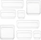primebox Eight Piecs. Plastic Clear Drawer Organizers for Bathroom, Kitchen, Bedroom, Office Organizer Bins, Storage Trays. Heavy Duty, Stackable 4 Sizes
