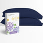 Carressa Linen 100% Egyptian Cotton King Size Pillow Cases Set of 2 - Luxury 600 Thread Count King Pillowcases (Navy Blue), Silky Soft, Cooling, Breathable Sateen Weave Hotel Quality Bed Pillow Cover