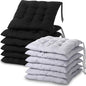 Geetery 12 Pcs Floor Pillows for Classroom Bulk Square Seating Cushions for Floor Chair School Kindergarten Reading Corner, 15.7'' Large Thick Meditation Cushions Yoga Nursery Daycare (Black Grey)