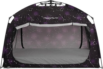 Indoor Instant Privacy Bed Tent for Sleeping,Quick Set-up Bed Canopies,Portable Bed Drapes with Large Space and 3 Doors (Starry, Full)