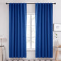 Deconovo Blackout Curtains, Thermal Insulated, W52 x L84 2 Panels, Back Tab, Machine Washable, Room-Darkening Drapes for Bedroom/Living Room Royal Blue