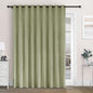 Macochico 100" Wx84 L Green Tint Full Blackout Curtains for Sliding Door, Thermal Insulated Drapery for Living Room Bedroom Windows Patio Door, Modern Chenille Grommet Curtains with Tieback 1 Panel