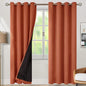 BGment Thermal Insulated 100% Blackout Curtains 84 Inch Length 2 Panels, Total Light Blocking Curtains for Bedroom, Grommet Window Drapes with Thick Black Liner, 52 Inch Wide Each Panel, Terracotta