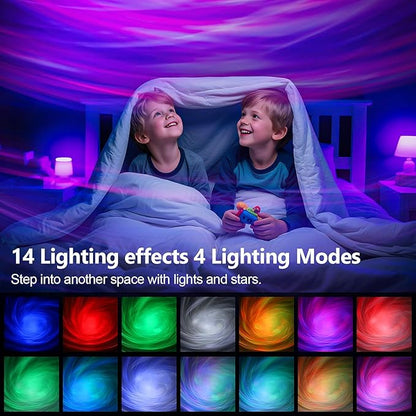 The Largest Coverage Area Galaxy Lights Projector 2.0, FLITI Star Projector, with Changing Nebula and Galaxy Shapes Galaxy Night Light