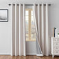 100% Blackout Curtains 108 Inch Length 2 Panels Set, Linen Curtains for Living Room, Black Out Thermal Insulated Grommet Drapes Bedroom Luxury Decor Privacy(52W × 108L inch, Natural)