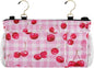 Bedside Caddy Hanging Bunk Bed Caddy Bed Organizer Hanging Pocket with 2 Hooks Bedside Storage Organizer Pocket Bag Holder Pink Juicy Checkered Cherry