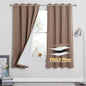 RYB HOME Soundproof & Dust Particle Filtering Curtains 100% Blackout Thermal Insulated Window Treatment Air Filter Drapes for Bedroom Living Room Kids Nursery, Mocha, W52 x L63 inch, 2 Panels