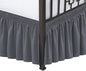 Biscaynebay Wrap Around Bed Skirts with Split Corners for King Beds 14" Drop, Dark Grey Elastic Dust Ruffles Adjustable Easy Fit Wrinkle & Fade Resistant Silky Luxurious Fabric Machine Washable