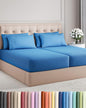 Split King 7 Piece Sheet Set - Cooling & Breathable - Hotel Luxury Bedding, Includes Fitted Sheets for Women, Men, Kids & Teens - 1 Flat, 2 Fitted Sheets, 4 Pillowcases w/Deep Pockets - Royal Blue