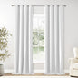 ChrisDowa 100% Blackout Pure White Solid Curtains 120 Inches Long 2 Panels for Bedroom Living Room,Farmhouse Room Darkening Thermal Insulated Soundproof Grommet Top Window Treatment Drapes,52x120