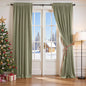 Lazzzy Velvet Blackout Curtains Thermal Insulated Room Window Drapes Super Soft Luxury Curtains for Living Room Bedroom Rod Pocket 2 Panels, Olive Sage, 52" W x 108" L
