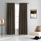 DONREN Brown Coffee Colour Blackout Curtain Panels for Cafe - Rod Pocket Thermal Insulated Curtains for Bedroom (52 W x 90 L Inch,2 Panels)