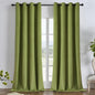 Joydeco Moss Green 100% Blackout Curtains 90 Inch 2 Panels, Luxury Thermal Green Velvet Curtains for Bedroom Living Room, Soundproof Blackout Window Drapes, Grommet Top (52W x 90L)