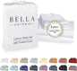 Bella Coterie Luxury Bamboo Viscose Queen Size Sheet Set | 100% Organically Grown | Ultra Soft | Cooling for Hot Sleepers | 18" Deep Pocket [White]