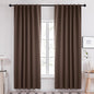 Deconovo Blackout Curtains, Thermal Insulated, W52 x L95 2 Panels, Back Tab, Machine Washable, Room-Darkening Drapes for Bedroom/Living Room Brown