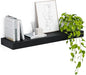 Heimlove 12" Deep Floating Shelves, 36 x 12 Inch Wall Mounted Long Floating Shelf with Invisible Brackets, for Home Decor, Bedroom, Kitchen, Living Room, Bathroom - 1 Pack, Black