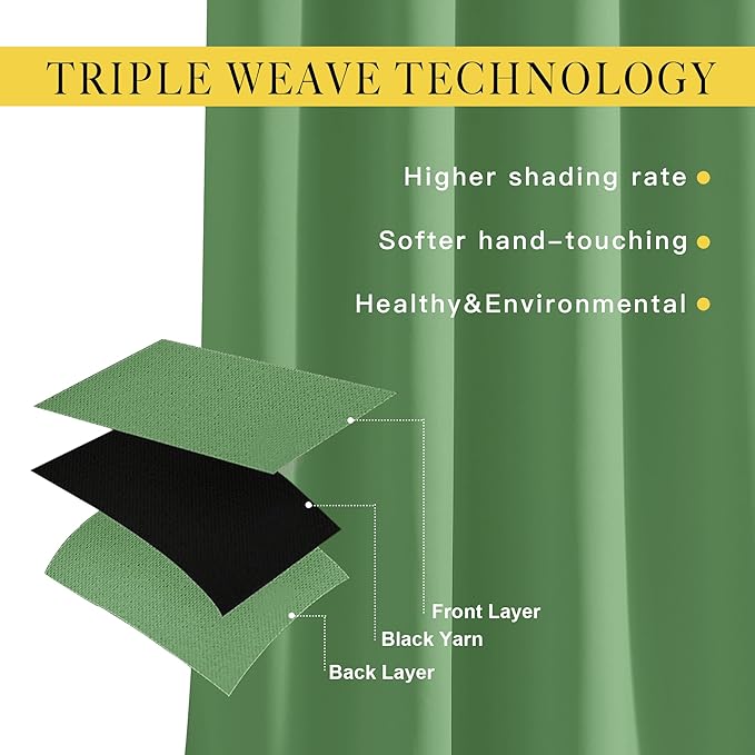 NICETOWN Blackout Patio Curtains 100 x 95 Inches Long for Sliding Door Extral Wide Blackout Curtain Panels Thermal Insulated Room Divider - Grommet Top, 100" W x 95" L, 1 Panel, Froest Green