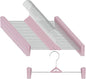 Skirt Hangers 30 Pack – NORTHERN BROTHERS Pink Pant Shorts Plastic Hangers with Clips for Women, Kids – Space Saving, Non Slip, Adjustable, Stackable