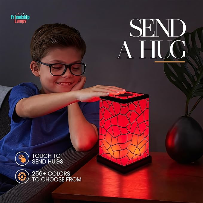 Friendship Lamp® by Filimin Classic - Best Friend Lamps Wi-Fi Touch Lamp LED Light for Long-Distance, Connection, Relationship, Friendship, Gifts, Love, 200+ Colors, App Setup - Set of 3