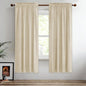 StangH Soft Beige Bedroom Velvet Curtains Farmhouse Home Decor Light Blocking Privacy Curtains/Drapes Thermal Insulated Soundproof for Living Room/Home Office, W52 x L72, 2 Panels