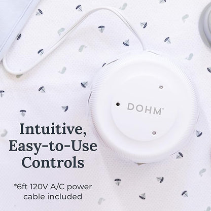 Yogasleep Dohm UNO White Noise Sound Machine (White) with Real Fan Inside for Non-Looping White Noise, for Travel, Office Privacy, Meditation, Sleep Aid for Adults & Baby, Registry Gift