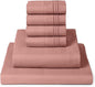 Mellanni Full Sheet Set - 6-Piece Iconic Collection Bedding, (Including 4 Pillowcases), 16-Inch Deep Pocket, Easy Care, Extra Soft, Cooling Sheets, Brushed Microfiber - Coral