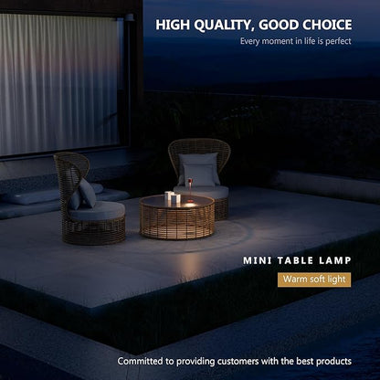 Modern LED Color-Changing Cordless Table lamp, 7 Colors, metal Shade, Touch control with sleep mode for Restaurant, Bedroom, Outdoor Camping, Coffee Shop, Night Light, Rechargeable(Red 1 PACK)