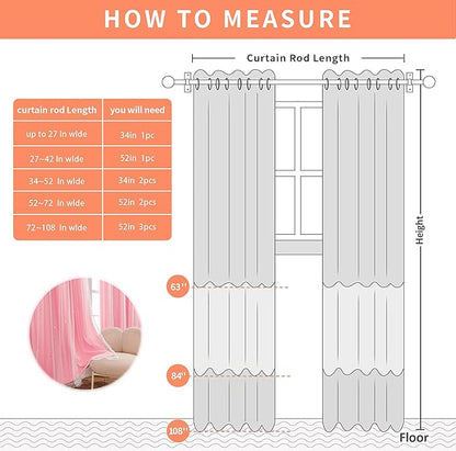 XiDi Pink Curtains for Girls Room, Kids Bedroom Blackout Curtains, Hot Pink Room Darkening Decor, 1 Panel
