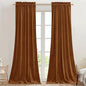 StangH Burnt Orange Curtains for Halloween Home Decoration Luxury Velvet Room Darkening Noise Reducing Sliding Door Panels for Living Room/Backdrops, W42 x L90, 2 Panels