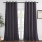 NICETOWN Blackout Window Curtain 90 inch Length - Room Darkening Thermal Insulated Grommet Large Window Treatment Light Blocking for Bedroom/Doorway (Greyish Purple, 1 Panel, W52 x L90)