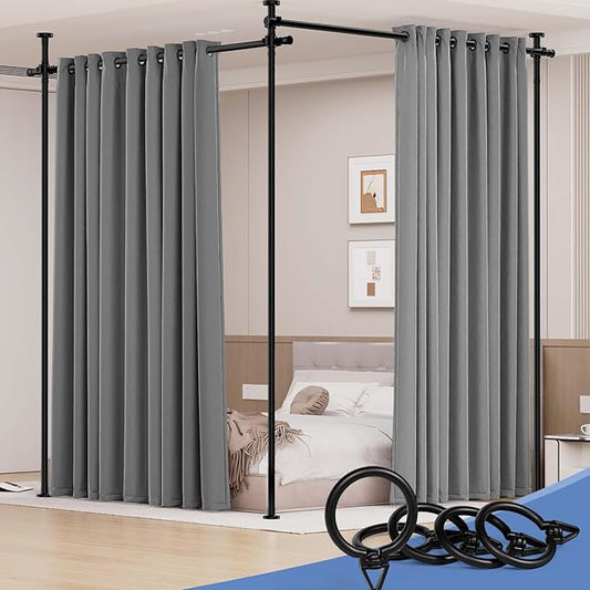 Room Divider Folding Privacy Screens with Wheels, 6FT Tall Divider for Room Separation, Movable Room Partitons and Dividers, Indoor Room Dividers Panel with Fabric (Black, 1 Panel-114‘’)