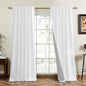 RYB HOME 100% Blackout Velvet Curtains, Thermal Insulated Room Darkening Back Tab and Rod Pocket Curtains for Living Room Nursery Bedroom, White, 52W x 90L, 2 Panels