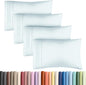 King Pillow Cases Set of 4 - Ultra Soft Hotel Quality Pillowcase Covers - Comfy, Cozy & Wrinkle Free - Shrinkage, Stain and Fade Resistant - Machine Washable Pillow Protectors - 4 Piece Set - Ice Blue