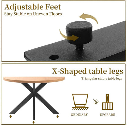 Half Moon Table for Small Spaces,45" Wood Entry Console Table with Adjustable Metal Legs,Hallway