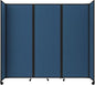 Versare Room Divider 360 Portable Wall Partition | Folding Panels | Large Freestanding Divider | Locking Wheels | Temporary Room Separator