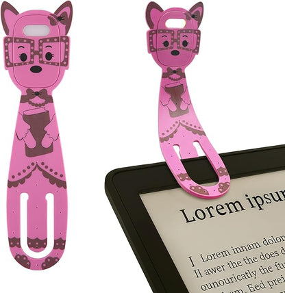Rechargeable Book Light for Kids at Night – Portable Clip-On LED Light with Dimmable Brightness Ideal for Kids & Adults, Bedtime & Travel–Eye-Caring, Flexible, Gift for Book Lovers,Pink