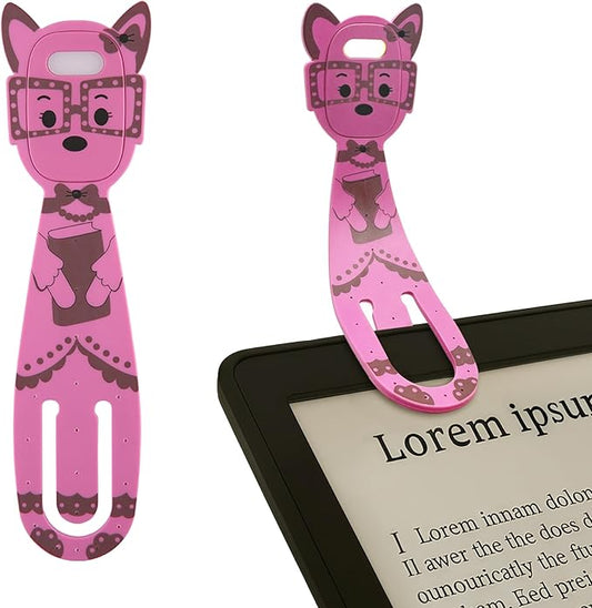 Rechargeable Book Light for Kids at Night – Portable Clip-On LED Light with Dimmable Brightness Ideal for Kids & Adults, Bedtime & Travel–Eye-Caring, Flexible, Gift for Book Lovers,Pink
