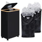 iEGrow Recycling Bin for Kitchen, Indoor Home Recycle Bins with Wheel, 29 Gallons Large Recycling bin with 2 Removeable Reusable Inner Bags, for Bottles Cans Glass Plastice Cartons(Black)