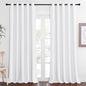 NICETOWN Sliding Door Window Treatment Blackout Patio Door Curtain Panels, Privacy Thermal Drapes for Bedroom Living Room Department with Grommet Top (White, W66 x L110)