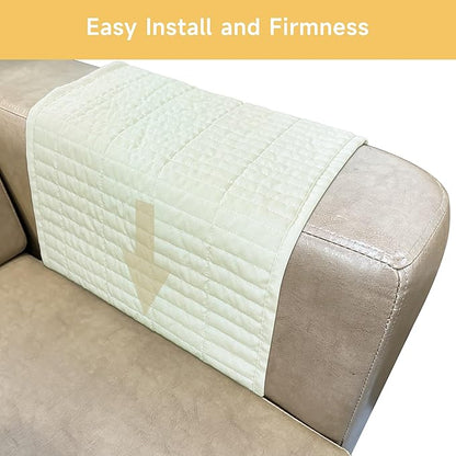MEHIDFY Sofa Armrest Caddy, Waterproof Bedside Storage Organizer, Non Slip Armchair Pockets, Remote Control Holder for Couch, Handy Pouches with 6 Pockets for TV Remote, Phone, Magazine(White)