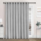 Macochico Extra Wide 100% Blackout Chenille Curtains 100" Wx96 L Thermal Drapes for Sliding Door Living Room Bedroom Auditorium Hotel Apricot Grey Curtains Grommet Top with Tieback Classic 1 Panel