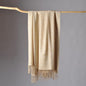 CUDDLE DREAMS Premium Cashmere Throw Blanket with Fringe, Luxuriously Soft (Paisley Beige)