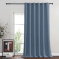 NICETOWN Sliding Door Curtain 108 inches Long, Grommet Blackout Patio Door Panel Thermal Insulated Sound Reducing Room Divider Drape for Bedroom/Living Room (1 Panel, Stone Blue, W80 x L108)