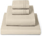 Mellanni Twin Sheet Set - 4-Piece Iconic Collection Bedding, (Including 2 Pillowcases), 16-Inch Deep Pocket, Easy Care, Extra Soft, Cooling Sheets, Brushed Microfiber - Beige