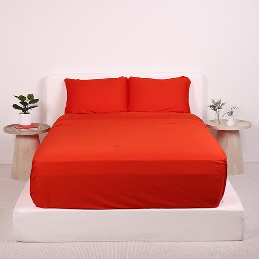 THE LAD COLLECTIVE 2.0 Bedding Set - 4 Piece Sheet & Pillow Case Set, Custom Blend, Soft, Comfortable, Temperature Regulating, & Easy-to-Use - (King, Sedona)