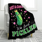 Jekeno Cucumber Pickle Blanket Just A Girl Who Loves Pickles Gifts for Women Men KidsGirls Boys Mom Wife Friends Birthday Christmas Home Bedroom Decor Colorful Vegetables Fruit Blanket 60"x80"