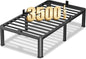 12 Inch Twin Heavy Duty 3500 lbs Bed Frame with Round-Corner Legs & Anti-Squeak Design – Quick Assembly Metal Platform, No Box Spring Needed